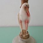 Albast Eind 19e Eeuws Tazza Schaal Met Vogels. thumbnail 8