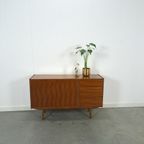Teak Fineer Dressoir Met Ronde Knop En Lades thumbnail 5