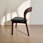 Houten Eetkamerstoel Met Zwart Leder (Meerdere In Stock) thumbnail 7