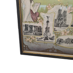 Franse Art Nouveau Lithografie Ingelijst thumbnail 4