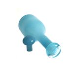 Vintage Mondgeblazen Karaf/Fles In Turquoise/Blauw Bellen Glas thumbnail 3