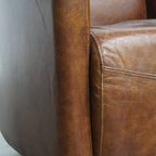 Comfortabele En Unieke Bruine Aviator Design Fauteuil Gemaakt Van Rundleer thumbnail 12