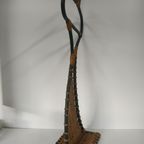 Zeldzame Vintage Rotan Rattan Dressgirl/kunstobject thumbnail 6