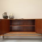 Vintage Houten Dressoir / Sideboard Met 3 Deurtjes En 4 Lades thumbnail 11