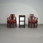 French Chinois Altar Chairs And Side Table thumbnail 5