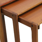 Set Of 3 Nesting Tables 'frankenau' Bijzettafel Tafeltjes Vintage thumbnail 11