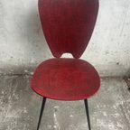 Pair Of Mid-century Red Dining Chairs thumbnail 5