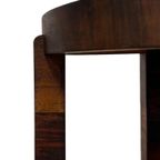 Art Deco Eiken Bijzettafel Ingelegd Blad Design Coromandel thumbnail 7