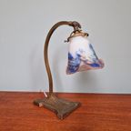 Art Deco Bureaulamp, Gesigneerd Le Verre Français thumbnail 11