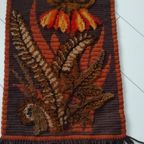 Vintage Wandkleed Bloem Bruin Oranje thumbnail 2