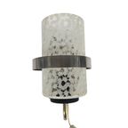 Vintage Wandlamp - Gesatineerd Glas - Messing - Teak - Scandinavisch - 60'S thumbnail 4