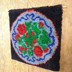 Wandkleed Bloemen Zwart, Wandtapijt Vintage thumbnail 6