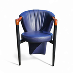 6 X Costantini Arm Chair /dark Blue Leather thumbnail 4