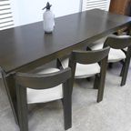 Set Van 6 Brutalist Stoelen En Uitschuifbare Eettafel thumbnail 15