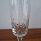 5 Hoge Champagneglazen, Kristallen Flutes, Kristallen Glazen thumbnail 5