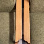 Set Of Arm Chairs In Green Fabric And Wood 1960s thumbnail 3