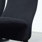 Set Van 2 Zwarte Vintage Design Fauteuils Van Pierre Paulin Voor Artifort Concorde Model F780 thumbnail 8