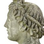 Prachtige Verweerde Apollo Buste Tuinbeeld Gegoten Steen 65cm thumbnail 7