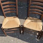 Knopstoelen Donker Eiken Set Van 4 thumbnail 4