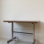 Houten Trolley Mer Rvs Details En Lectuur Gedeelte Onderin thumbnail 6