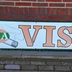 Groot Vintage Emaille Bord Met Reclame Voor Visa-Sigaretten. thumbnail 2