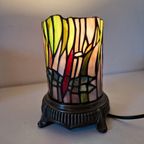 Vintage Glas In Lood Lamp Libelle Tiffany Stijl Lamp thumbnail 2