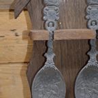 Tinnen Lepels Met Houten Rekje thumbnail 3