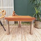 Teakhouten Bijzettafel 60 X 60 Plantentafel Salontafel thumbnail 4