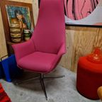 Roze Fauteuil Retro Draaistoel Roze Draaifauteuil thumbnail 3