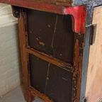 Vintage Antieke Oosters Aziatisch Kastje Wandmeuble thumbnail 5