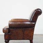 Grote In Goede Staat Verkerende Comfortabele Schapenleren Armchair Met Mooie Kleuren En Charmante thumbnail 6