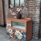 Kastje, Klein Dressoir, Vitrinekast, Commode, Gerestyled thumbnail 4