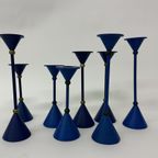 Set Of 17 Memphis Style Post Modern Candle Stick , 1980’S thumbnail 16