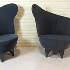 Set Of 2 Vintage Oortjes Design Fauteuils thumbnail 13