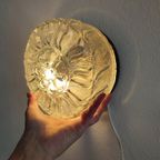 Vintage Plafondlamp Plafonnière Wandlamp Glas Organisch thumbnail 3