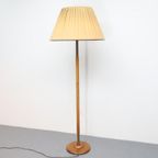 Vintage Vloerlamp Jaren 50 Notenhout Messing thumbnail 2