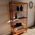 Italiaans Design Rotan Bamboe Boekenkast Mid Century Vintage thumbnail 2
