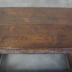 Antieke Engelse Side Table/haltafel Uit Begin 18e Eeuw Met Prachtige Details In Het Houtsnijwerk thumbnail 7