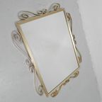 Vintage Geslepen Spiegel In Aluminium Frame thumbnail 7