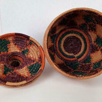 Vintage Boho Rotan / Rieten Berber Mandje Met Deksel. | Mand | Vintage ...