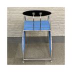 Blauwe Velox Armstoel Van Massimo Iosa Ghini Voor Moroso - Italië Midden Jaren 80 thumbnail 2