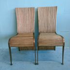 Rattan Vintage Eetkamerstoelen Unieke Set Van 6 thumbnail 19