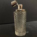 Antieke Parfumfles Met Zilveren Dop En Kraag, thumbnail 2