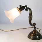 Art Deco - Desklamp With Pressed Glass And Bakelite Fitting thumbnail 10