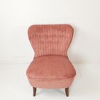 Artifort Clubfauteuil Roze Ribstof Cocktailstoeltje thumbnail 8