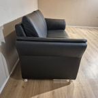 Prominent 2 Zits Bank - Zwart - Leder - Nieuwstaat - Design thumbnail 13