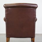 Donkerbruine Rundleren Engelse Stijl Fauteuil/armchair Met Een Robuuste Uitstraling thumbnail 5