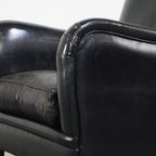 Luxe En Comfortabele Schapenleren Fauteuil In Een Unieke, Statige Zwarte Kleur thumbnail 15