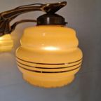 Art Deco Bronzen 5 Armige Kroonluchter thumbnail 10