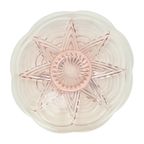 Vintage Art Deco Platte Fruitschaal Roze Geperst Glas thumbnail 6